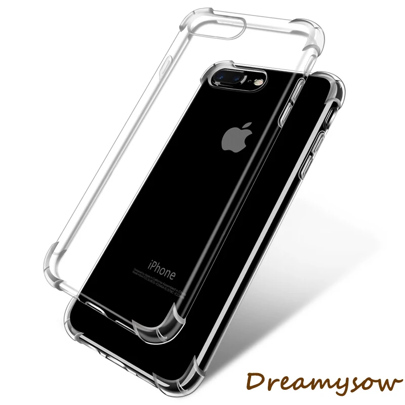 

Drop Resistant Soft Phone Case of 360 Degree Anti-knock Cover For iPhone X 5 SE 5S 6 6S 7 8 Plus 10 Transparent Protective Case