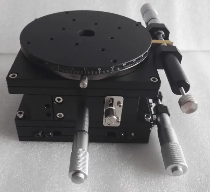

XZR Axis Manual fine-tuning displacement station Stage Cross Roller Sliding Table Optical Rail Linear Stage XZR125-R 125*125mm