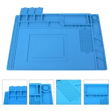 34x23/45x30 см теплоизоляция сварочный Рабочий стол коврик силиконовый Настольный коврик для обслуживания мобильных телефонов с суппортами и канавками