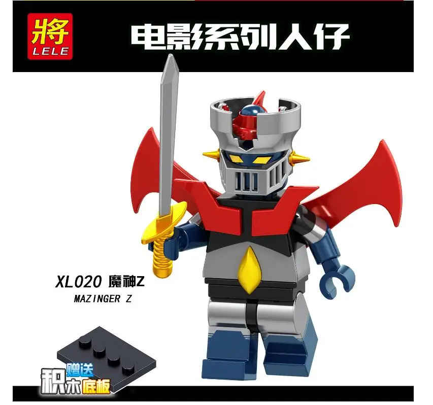 

Japanese Animation Cartoon Mazinger Z Figure DIY Toys Minifigured Building Blocks Figure Bricks Compatible With Bela