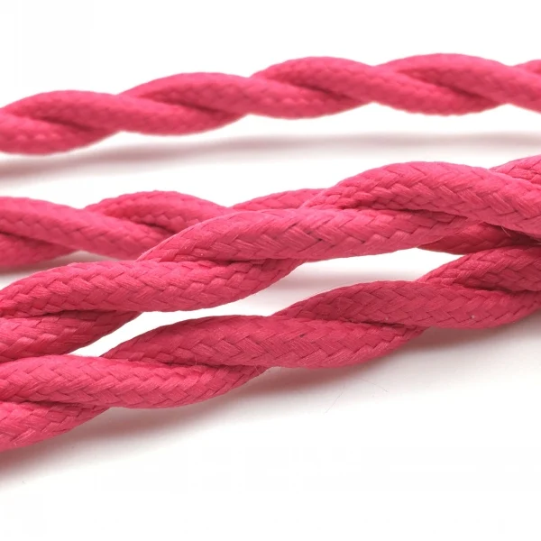 Белый хлопок ткань гибкий кабель освещения винтажные текстиль Электрический провод - Цвет: Plum Purple