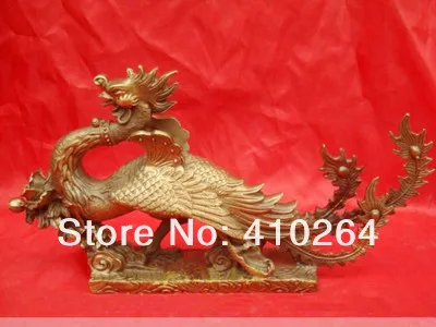 

0116P [old craft ] fast Shipping Chinese Bronze Brass Sculpture Phoenix Statue (A0321)
