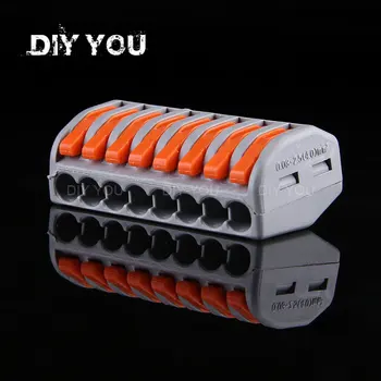 

30/50/100Pcs PCT-218/DIY YOU 222-418 Universal Compact Wire Wiring Connector Connectors Conductor Terminal Block With Lever