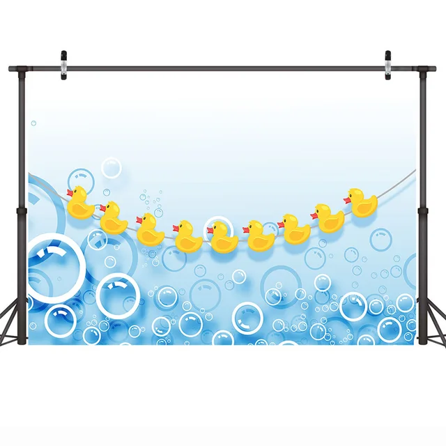 Yellow Duck Background Cartoon Photographic Backdrops for Children Newborn Baby Shower Backgrounds Photo Booth