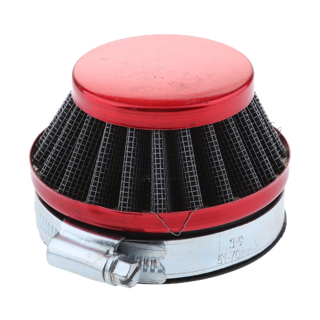 1 Pcs 58mm Cone Air Filter With Rubberneck Coupler For 2.28″ Inside Opening Carburetors 49CC-80CC 2-Stroke ATV Motorcycle Etc 1 Pcs 58mm Cone Air Filter With Rubberneck Coupler For 2.28″ Inside Opening Carburetors 49CC-80CC 2-Stroke ATV Motorcycle Etc