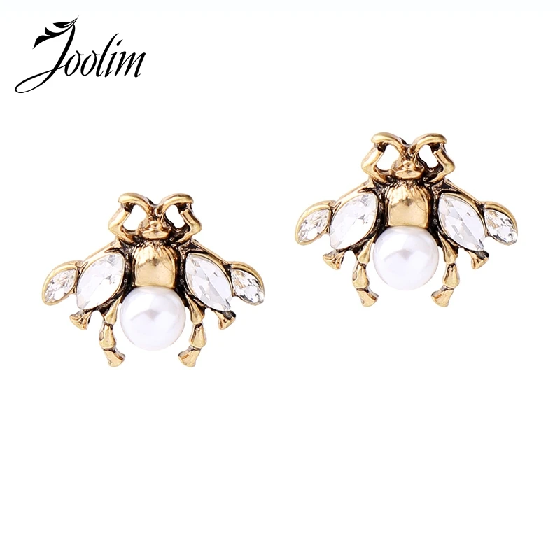 Jewelry Vintage Simulated Pearl Bee Earring Elegant Earring Party Earring
