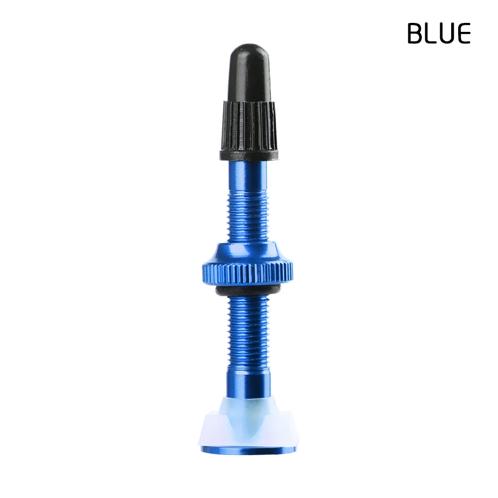1 шт. 40 мм MTB дорожный велосипед расширитель клапаны ультра-светильник алюминиевый бескамерный клапан сердечник для велосипеда бескамерные шины запчасти для велосипеда - Цвет: blue