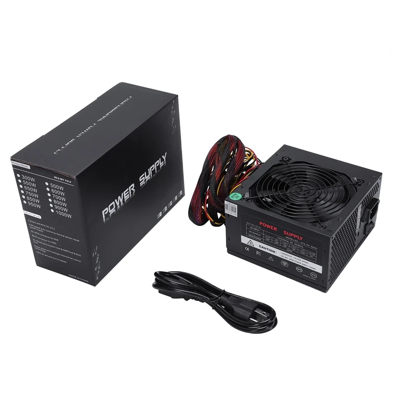 170-260V Max 500W блок питания ПЗУ Pfc бесшумный вентилятор 24Pin 12V Pc компьютер Sata игровой ПК блок питания для Intel Amd компьютер Us