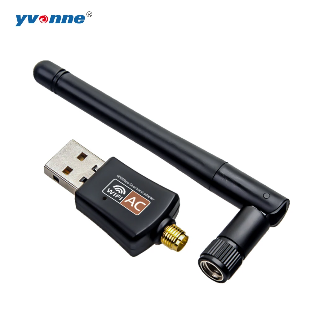 Беспроводной USB WiFi адаптер 600 Мбит/с Антенна PC сетевая карта двухдиапазонный 2 4 + 5 8