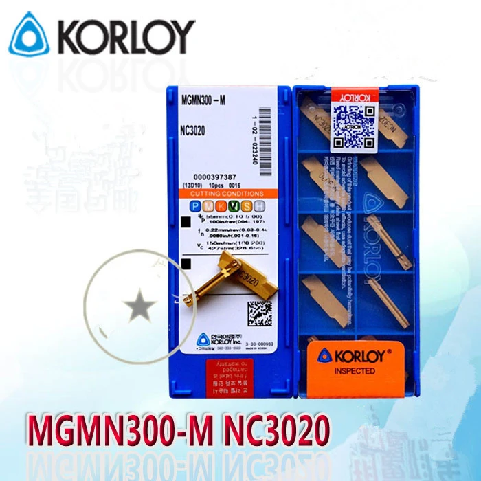 10pcs Carbide Inserts MGMN200-G Gold End Milling Turning Lathe Accessories