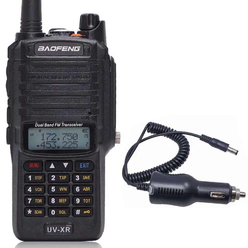 

Baofeng UV-XR 10W High Power 4800mAh Battery IP67 WaterProof Antidust Dual Band Walkie Talkie Two Way Radio+ Car Charger Cable