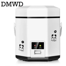 DMWD 1.2L мини-рисоварка, маленькая двухслойная Пароварка, многофункциональная кастрюля для приготовления пищи, электрическая изоляционная нагревательная плита, 1-2 человека, ЕС, США