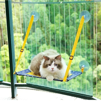 

Pet Cat Hammock Bed Mount Window warm soft hanging bed cat mat kitten shelf sleeping bed for cats pet window bed