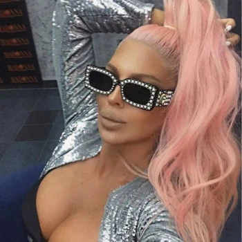 

Luxury Brand Designer Venetian Pearl Decoration Women Men Square Oversized Sunglasses Ladies Sun Glasses Female UV400 Oculos