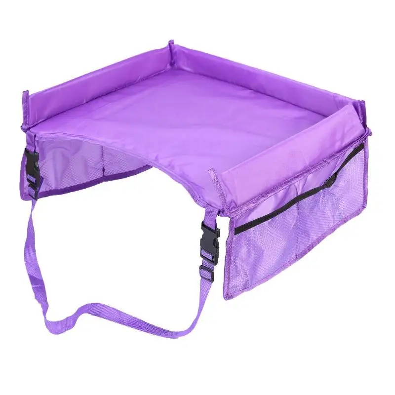 VODOOL водонепроницаемый детский стол подлокотник для сидения автомобиля для хранения детей игрушки для младенцев держатель для коляски для хранения детских игрушек держатель для коляски стол для еды - Название цвета: Фиолетовый