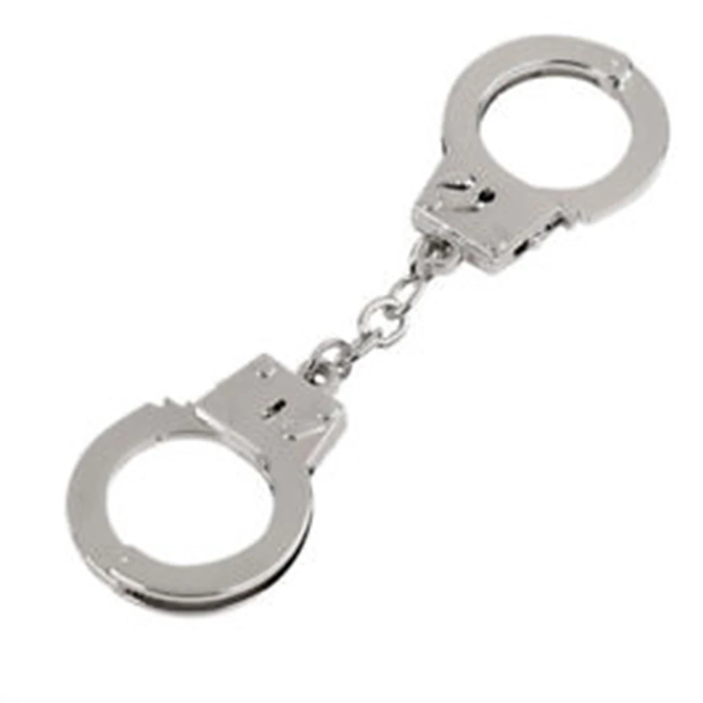 

Fabala Keyring Handcuffs Ring Unique Silver Mini Simulation Jewelry Metal Key Holder Keychain