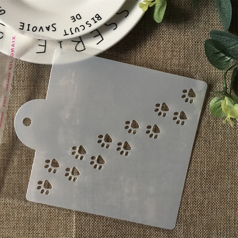 

Hot 15cm Cat Dog Paw DIY Layering Stencils Painting Scrapbook Coloring Embossing Album Decorative Card Template