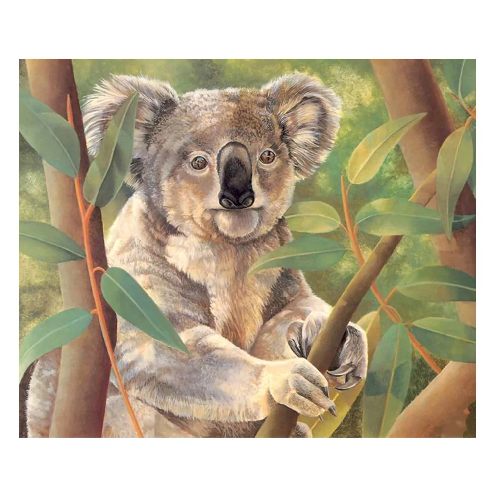 5D diamond diy cross stitch Koala bear animal round diamond crystal