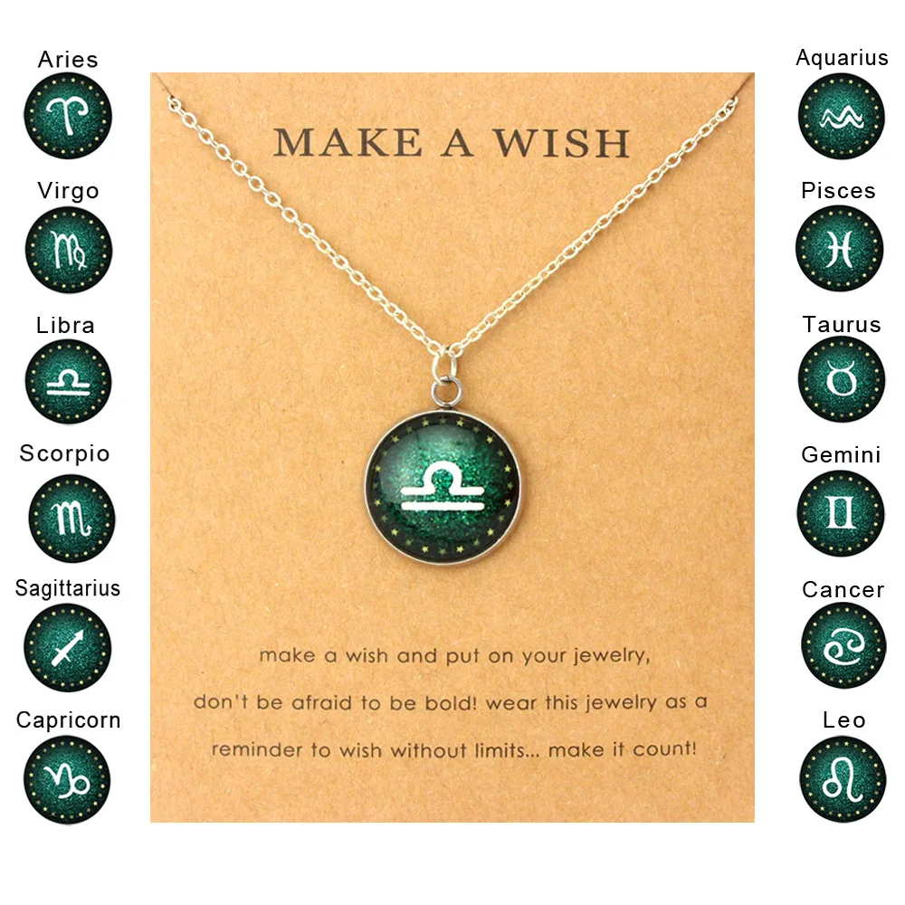 

Zodiac Necklaces Capricorn Aquarius Pisces Aries Taurus Gemini Cancer Leo Virgo Libra Scorpio Sagittarius Pendants Necklaces
