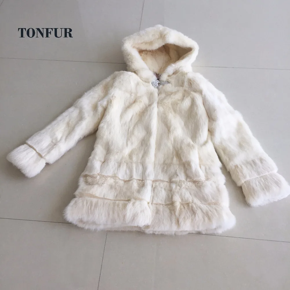 

2019 Big Warm Hood 100% natural rabbit fur coat female real fur overcoat customize good quality fur outwear wsr234