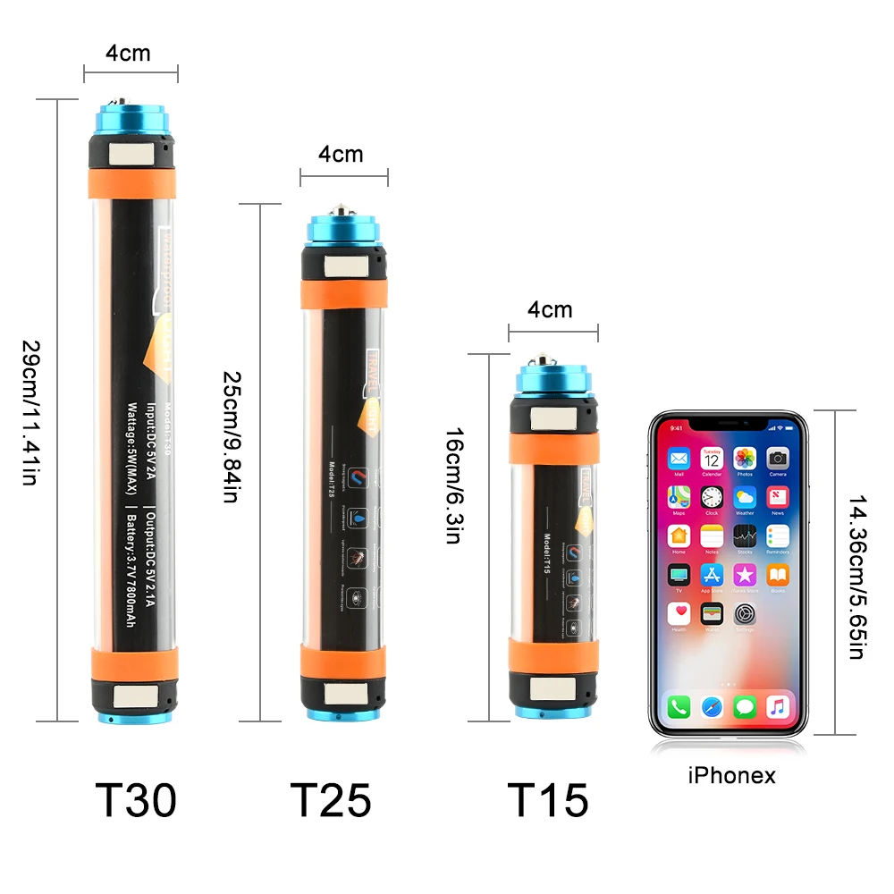 ANJOET Rechargeable Work light With Magnet 6 mode Led Flashlight SOS emergency light IP68 Waterproof Mosquito repellent lamp