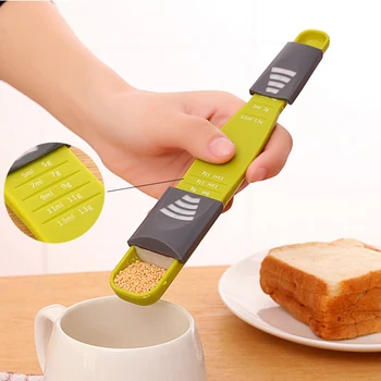 

MeyJig Measuring Spoons Double End Nine Stalls Adjustable Scale Metering Spoon Baking Scales Tool Kitchen Accessories