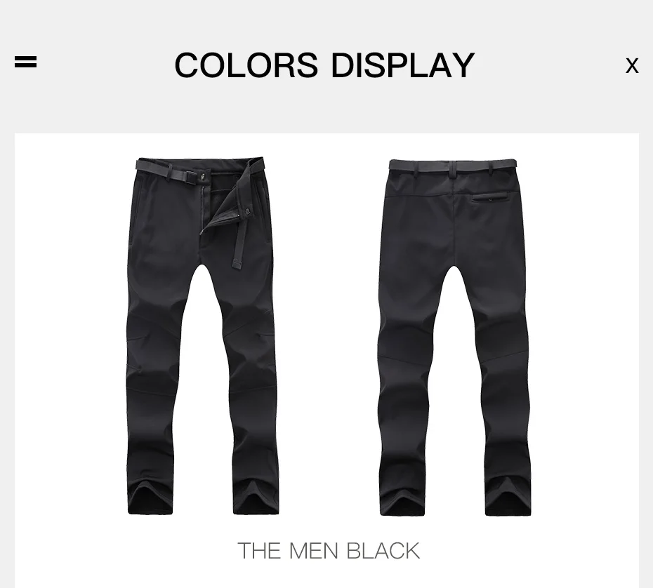 Warm Winter Hiking Pants Waterproof Anti-tear Outdoor Trekking Pants Men's Hunting Pants Women's Sports Pants (9)