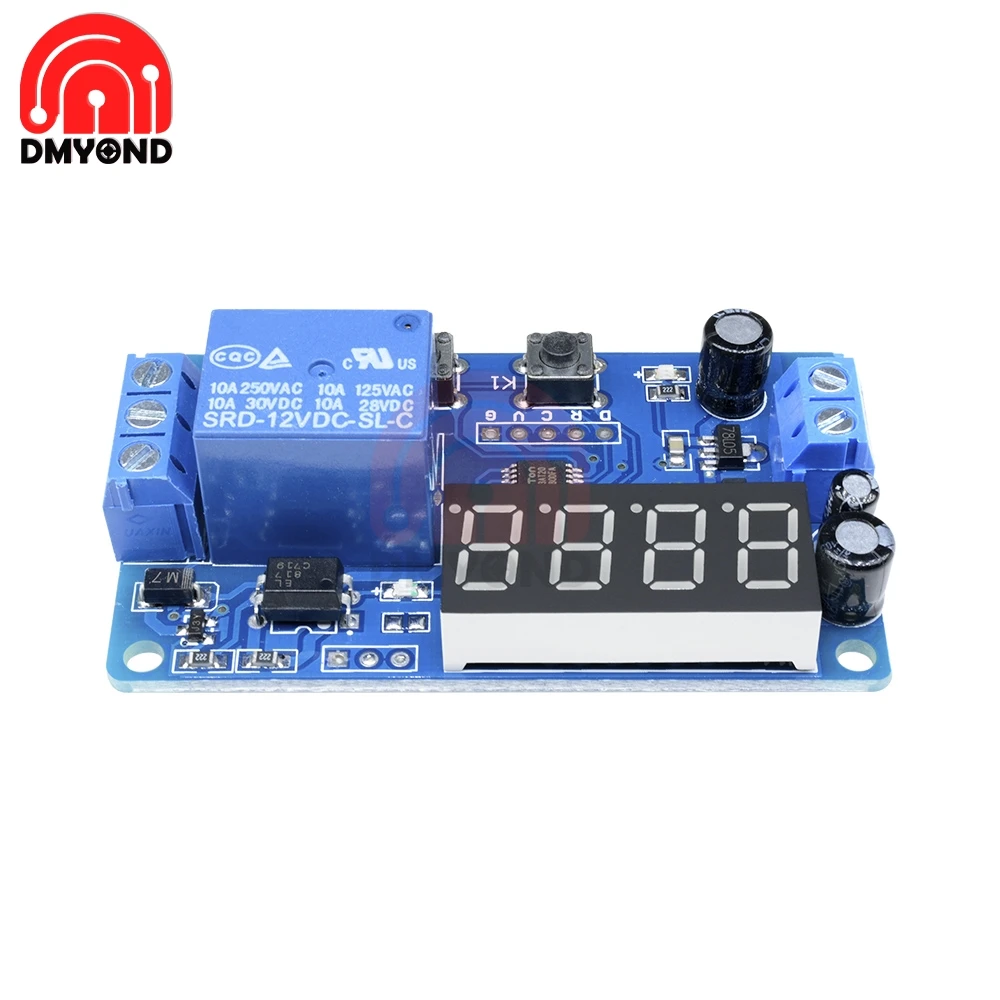 Светодиодный дисплей цифровой таймер задержки управления реле модуль DC 12V PLC