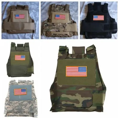 Outdoors Us Tactical Cs Airsoft Paintball Body Armor Vest Woodland Camo
