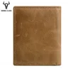 Mingclan Wallet Men 100% Genuine Leather Short Wallet Vintage Cow Leather Casual Male Wallet Purse Standard Crad Holders Wallets ► Photo 2/6