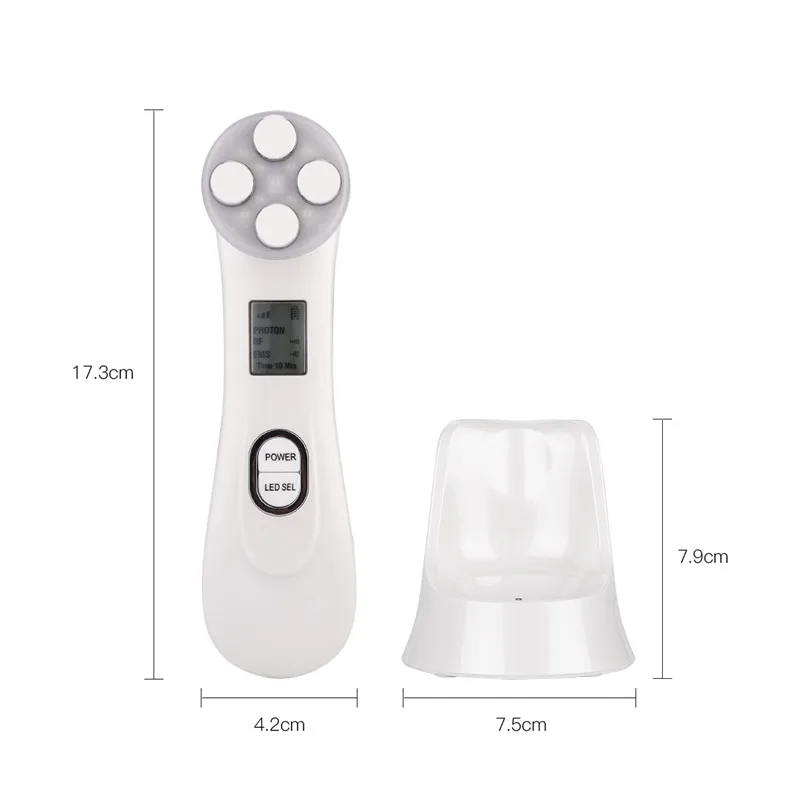 Cuidados com a Pele Mesoterapia Facial Eletroporação Radiofrequência Led Fóton Face Lifting Apertar Rugas Remoção Rosto Massageador 36 rf 13 Cheap Powered Dispositivos De Limpeza Facial