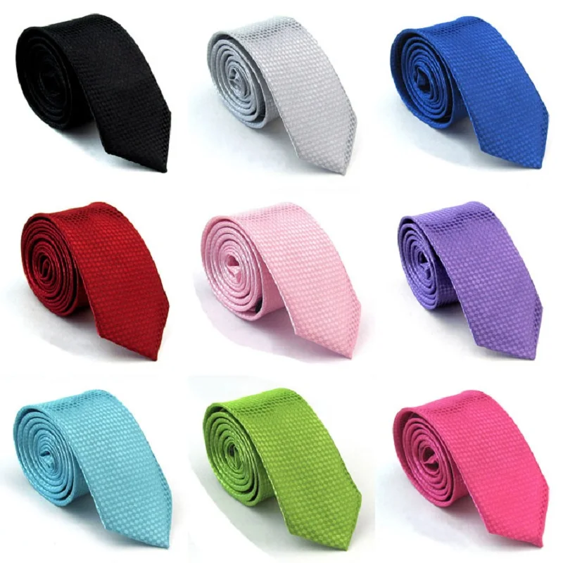 

Wholesale Slim Tie Narrow Ties for Men Polyester Multi-color Necktie Wedding Party Gift Cravat Ascot 100pcs/lot