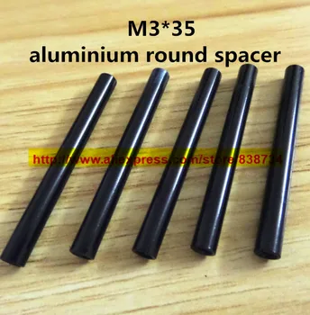 

20pcs m3*35 black anodized aluminium round nut standoff spacer for model aircraft
