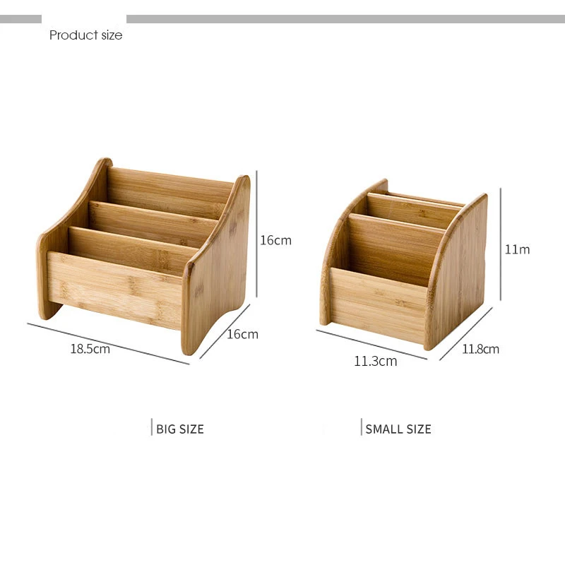 Многофункциональная бамбуковая коробка, креативный офисный Настольный держатель для канцелярских принадлежностей, органайзер, коробка для хранения, контейнер с пультом дистанционного управления, чехол