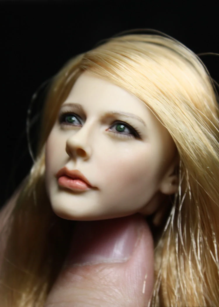 1/6 весы аксессуары KM13-1 chloe Moretz женщина девушка молодой леди голова лепить светлые волосы для 12 ''экшн фигуры тела