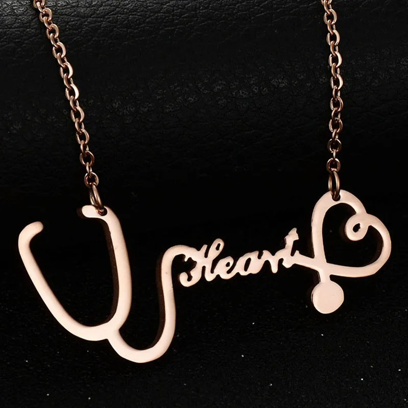 New-Fashion-Collier-Femme-18K-Gold-Plated-Medical-Stethoscope-Love-Heart-Collar-Body-Choker-Necklace (1)