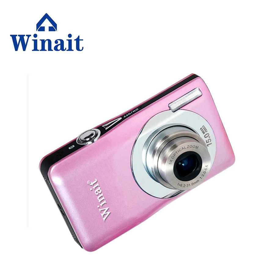 Winait Pocket Mini Digital Camera 5x Optical Zoom 2.7" LCD Display SD
