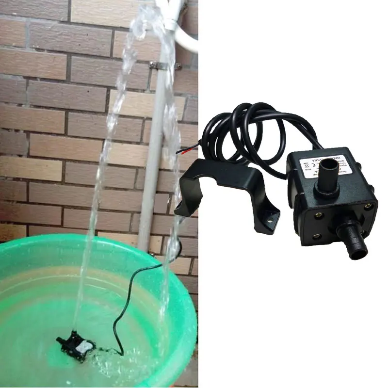 Mini DC12V Micro Brushless Water Oil Pump Waterproof Submersible Fountain Aquarium Circulating 240L/H 5W 0~60C | Дом и сад