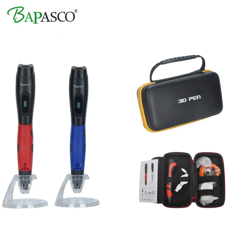 

2018 Newest 3D Pen Add Free ABS/PLA Filament Original BAPASCO Hot Sale 3D Printing Pen USB Mobilephone Charge For Kids Best Gift
