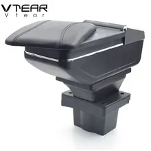 A5 Vtear Para Skoda Octavia armazenamento caixa Armazenar conteúdo caixa apoio de braço central acessórios de decoração interior do carro-styling partes 07 -14