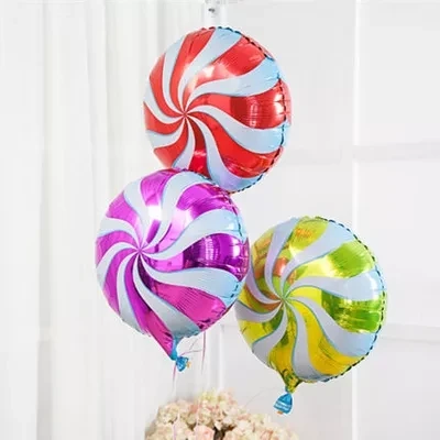 

1pcs Helium Balloon Windmills Lollipop Aluminum Foil Balloons birthday party decorations kids party Supplies Ball 18 inch