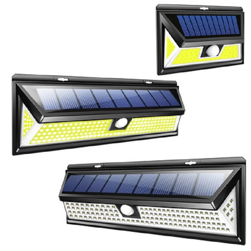 

118 LED Solar Lamp Wall Light IP65 Waterproof Wide Angle Outdoor Garden Yard Garage Emergency Security Lighting Wall Light