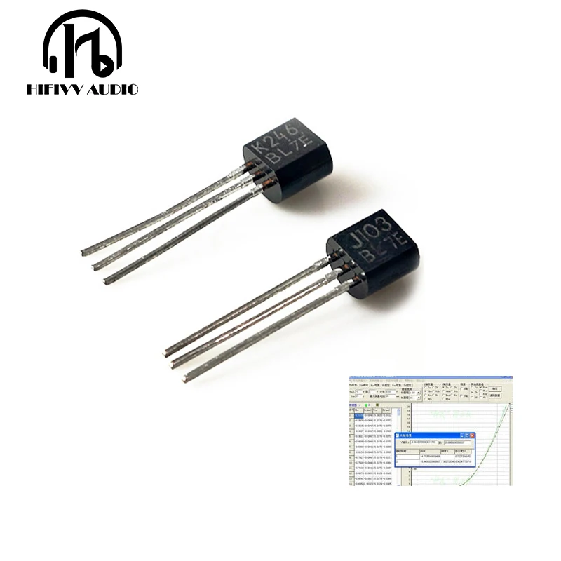 

Hifivv audio 2SK246 2SJ103 Original FET K246 J103 TO-92 Triode IC chip HIFI audio amplifier