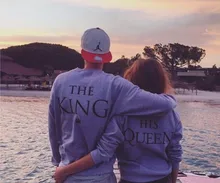Párová mikina s nápisem King a Queen