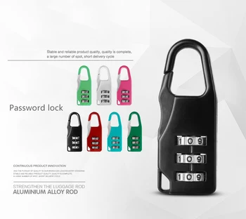 

3 Mini Dial Digit Number Code Password Combination Padlock Luggage case anti-theft password lock Travel special password lock