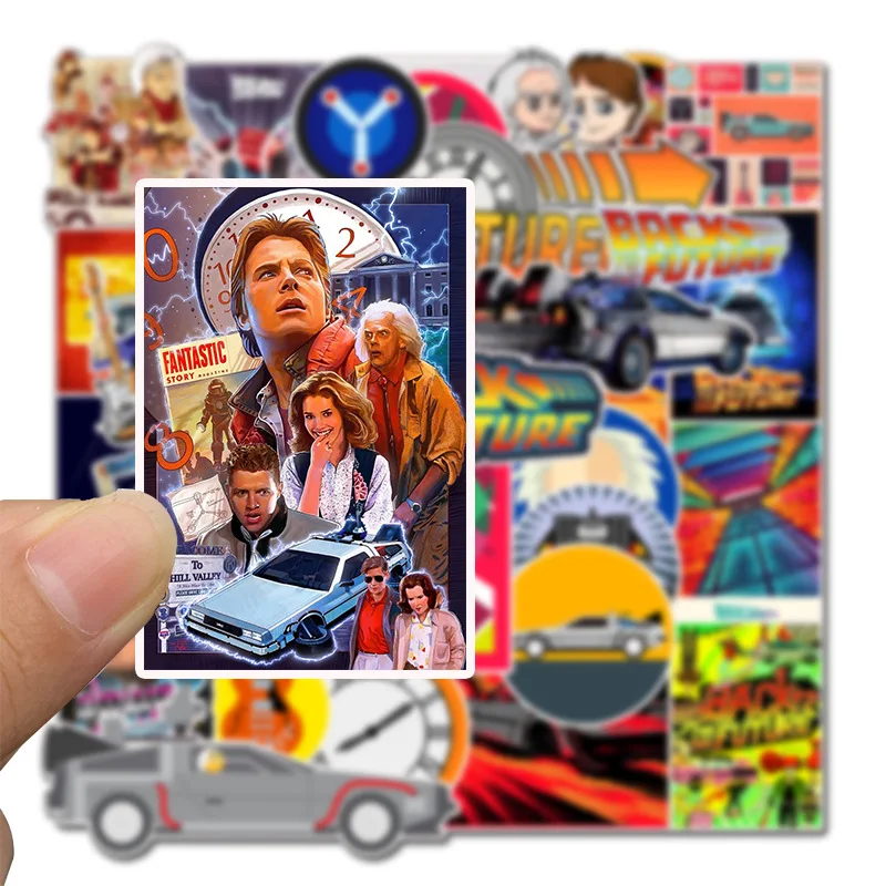 50 шт. Классические фильмы Back To The Future наклейки для Чемодан ноутбук искусство картина на стену DIY плакат наклейки Водонепроницаемый скейтборд игрушки