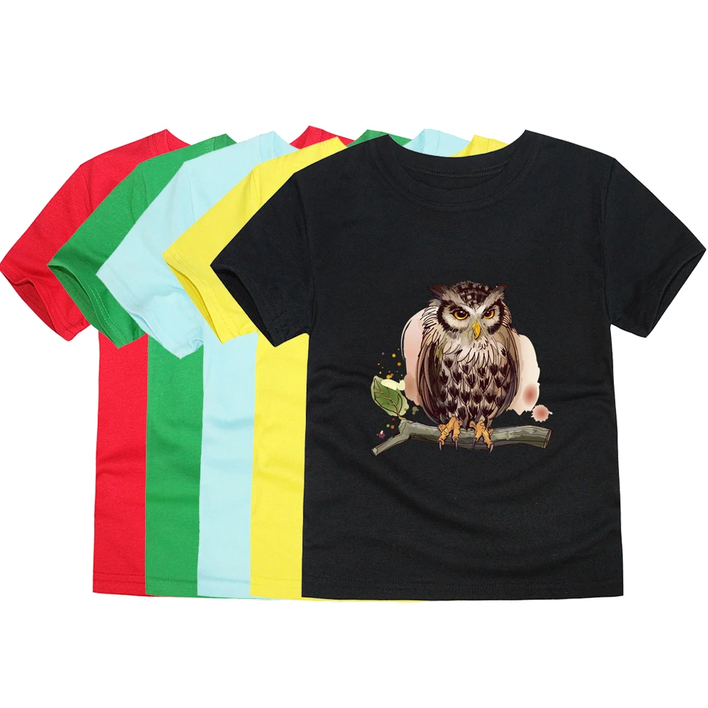 TINOLULING Heat Transfer Tees Boys Owl T shirts Fashion Nighthawk