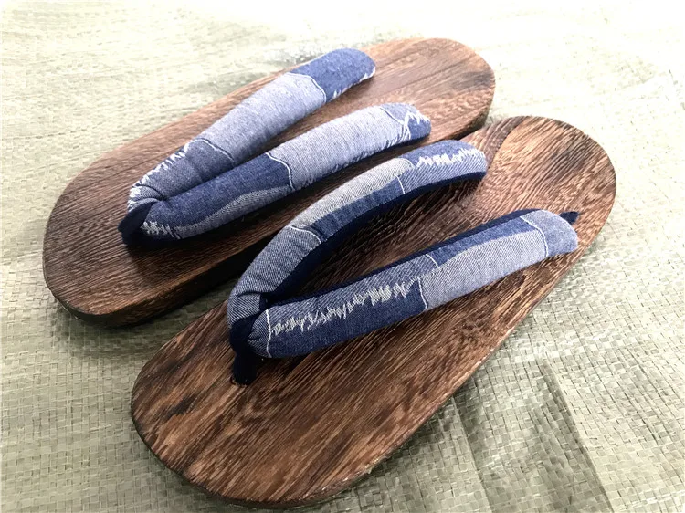 WHOHOLL Geta Anime Anime Cosplay Costumes Japanese Geta Sandals Summer Sandals Men Flat Wooden Shoes Clogs Slippers Flip-flops