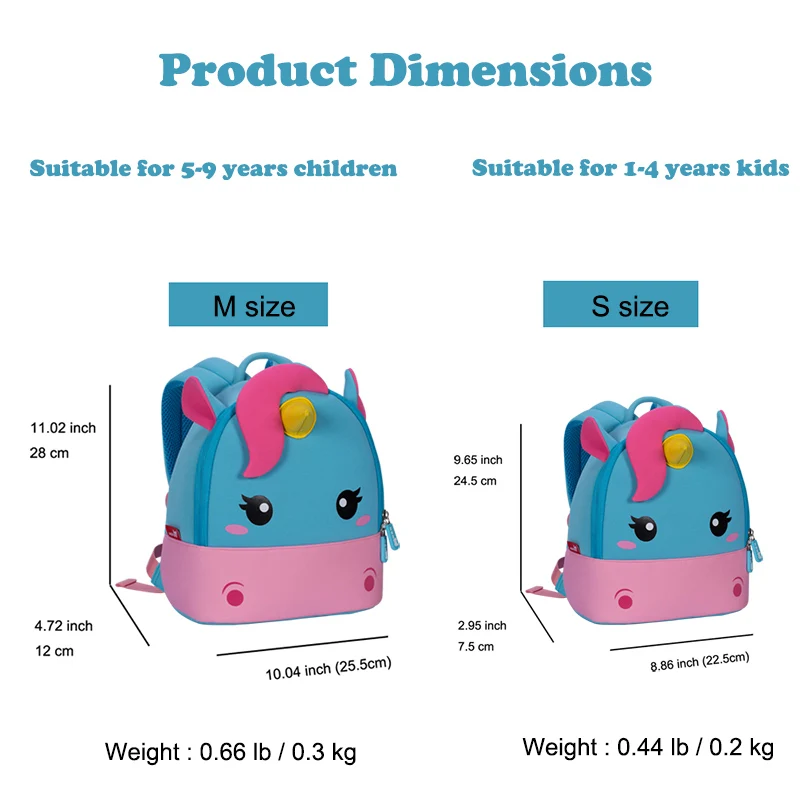 Размеры S, M, l Размеры детей Детский Школьный рюкзак мешок мультяшный Радужный Единорог дизайн для одежда для малышей девочек дошкольники