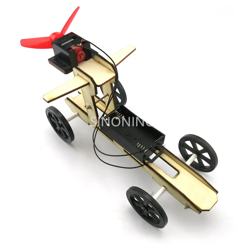 

DIY Assembled Wooden Wind Car Science Model Toys For Kid Learning
